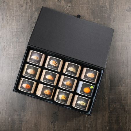 Coffret Découverte Mélanges d'épices 12 boites Coffrets